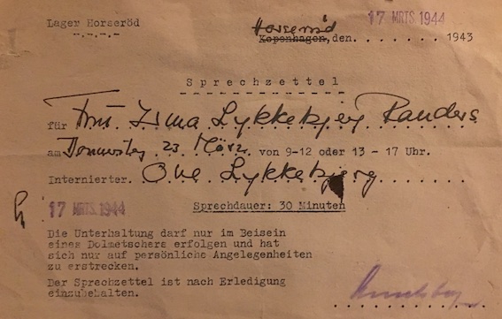 Horserød besøgs tilladelse