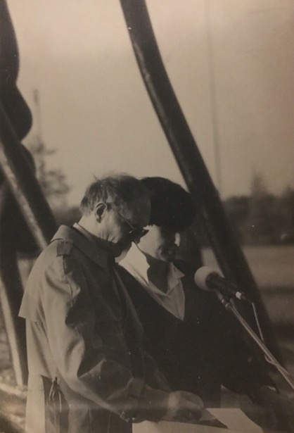 Tale ved monomentet i Hannover